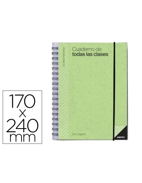 CUADERNO CLASES PROFESORADO ADDITTIO 256 PG. DIA PAGINA VE. 170X240MM CUADERNO CLASES PROFESORADO ADDITTIO 256 PG. DIA PAGINA VE. 170X240MM