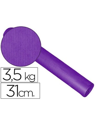 PAPEL REGALO KRAFT LISO BOBINA ANCHO 31CM 3,5 KG 60GR.LILA