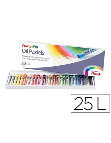 LAPICES PENTEL OIL PASTEL CAJA 25 SURT.