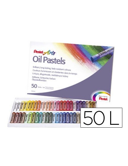 LAPICES PENTEL OIL PASTEL CAJA 50 SURT. LAPICES PENTEL OIL PASTEL CAJA 50 SURT.