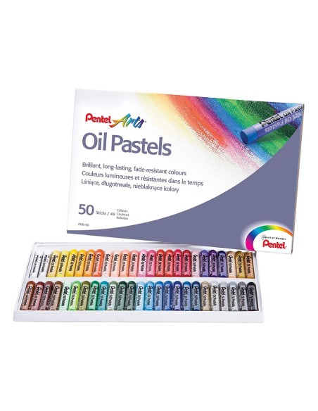 LAPICES PENTEL OIL PASTEL CAJA 50 SURT.