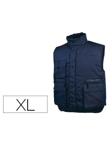 CHALECO DELTAPLUS BOLSILLOS CREMALLERA CINTURA ELAST AZ. NJ. TALLA XL