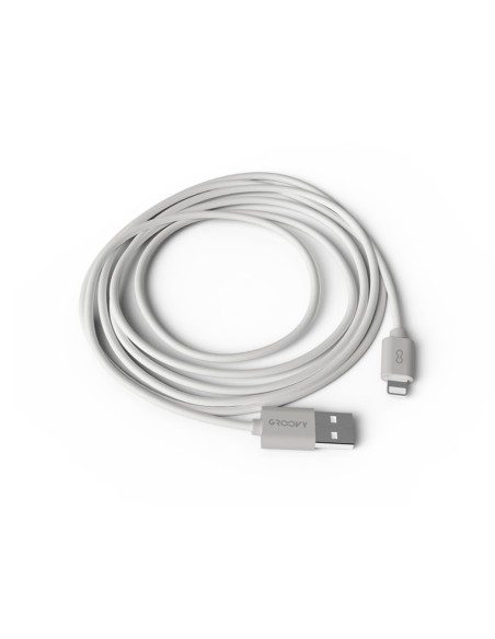 CABLE GROOVY USB 2.0 A APPLE LIGHTNING CABLE 2 METROS BL. CABLE GROOVY USB 2.0 A APPLE LIGHTNING CABLE 2 METROS BL.