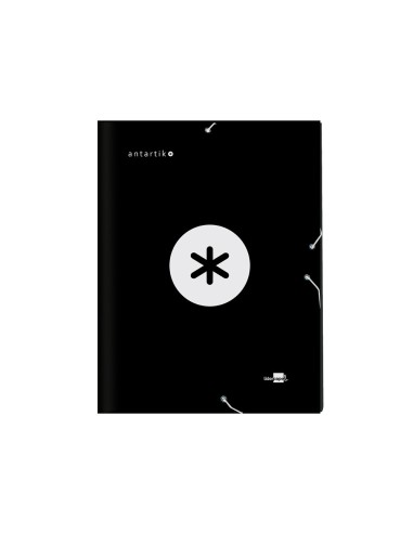 CARPETA ANTARTIK CLASIFICADORA A4 12 DEP.GOMAS CARTON FORRADO NG.