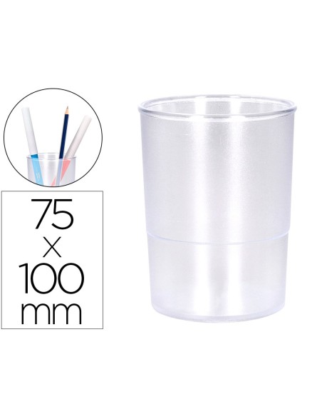 CUBILETE PORTALAPICES Q-CON.TPTE.PLASTICO DIAMETRO 75MM ALTO 100MM CUBILETE PORTALAPICES Q-CON.TPTE.PLASTICO DIAMETRO 75MM ALTO 100MM