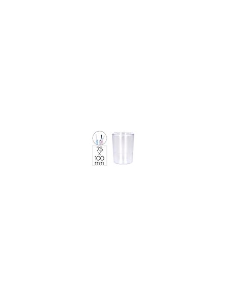 CUBILETE PORTALAPICES Q-CON.TPTE.PLASTICO DIAMETRO 75MM ALTO 100MM CUBILETE PORTALAPICES Q-CON.TPTE.PLASTICO DIAMETRO 75MM ALTO 100MM