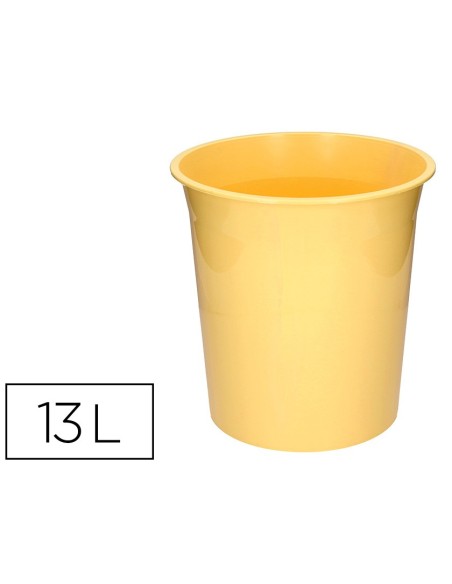PAPELERA PLAST.Q-CON.AM. PASTEL OPACO 13LT.275X285MM PAPELERA PLAST.Q-CON.AM. PASTEL OPACO 13LT.275X285MM