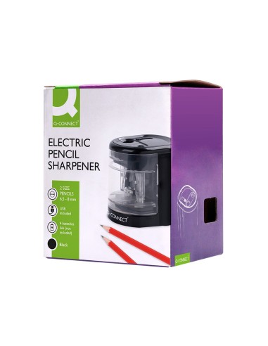 SACAPUNTAS Q-CON.KF14568 ELEC. USB/4 PILAS AA AFILA 6 A 12MM 2 USOS