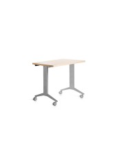 MESA OFICINA ROCADA 120X60CM TABLERO ABATIBLE 90 FD01 ALUMINIO/HAYA