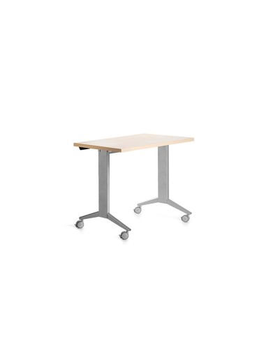MESA OFICINA ROCADA 120X60CM TABLERO ABATIBLE 90 FD01 ALUMINIO/HAYA