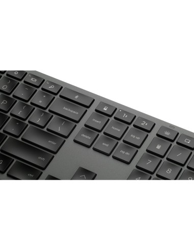 TECLADO HP 975 DUAL INALAMBRICO BT.5.0 RETROILUMINACION USB-C GRIS