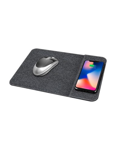 ALFOMBRILLA RATON Q-CON.CARGADOR INALAMBRICO GRIS 300X220MM