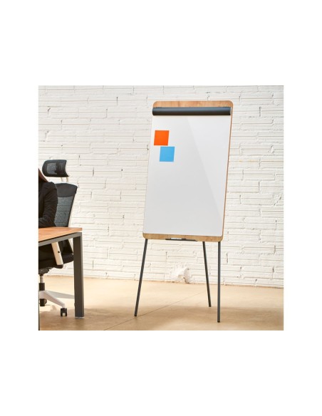 PIZARRA BL.ROCADA TRIPODE LACADA MAG BRAZO EXTENSI ROBLE 69X99CM