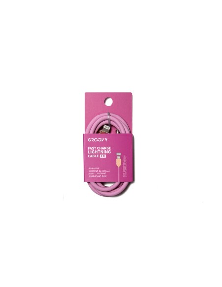 CABLE GROOVY USB 2.0 A USB C APPLE LIGHTNING 1MT.SILICONA ROSA CABLE GROOVY USB 2.0 A USB C APPLE LIGHTNING 1MT.SILICONA ROSA