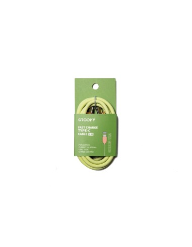 CABLE GROOVY USB 2.0 TIPO C A TIPO C 1MT.SILICONA VE. TE