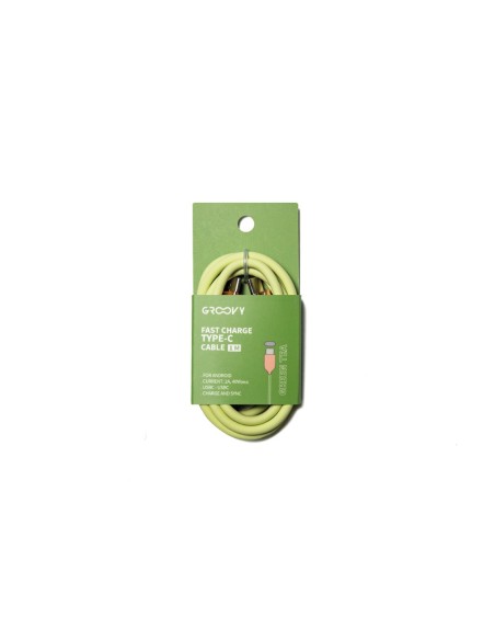 CABLE GROOVY USB 2.0 TIPO C A TIPO C 1MT.SILICONA VE. TE CABLE GROOVY USB 2.0 TIPO C A TIPO C 1MT.SILICONA VE. TE