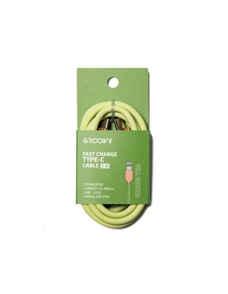 CABLE GROOVY USB 2.0 A USB C APPLE LIGHTNING 1MT.SILICONA VE. TE CABLE GROOVY USB 2.0 A USB C APPLE LIGHTNING 1MT.SILICONA VE. TE