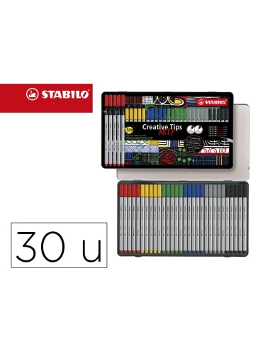 ROTULADOR STABILO CREATIVE CALIB TIPSARTY LINECLASSIC 5 PUNTAS MET.30
