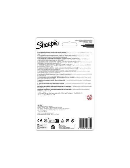 ROTULADOR SHARPIE PERMANENTE FINO GLAM POP 5 UD.SURT.