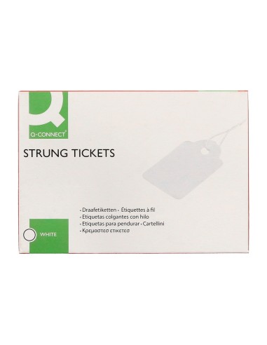ETIQUETAS COLGANTES Q-CON.45X65MM CAJA 400 UD.
