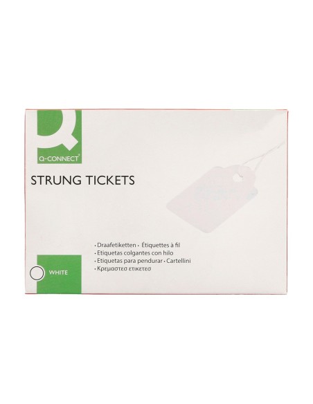 ETIQUETAS COLGANTES Q-CON.21X35MM CAJA 500 UD.