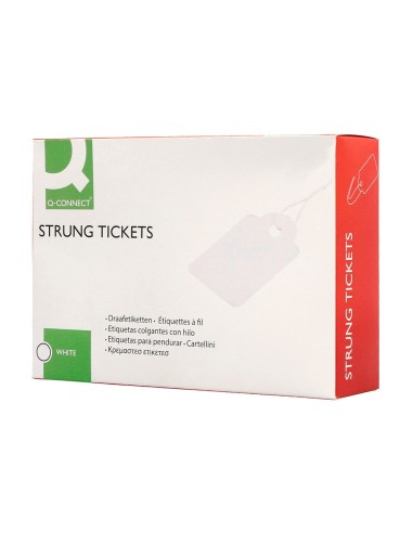 ETIQUETAS COLGANTES Q-CON.21X35MM CAJA 500 UD.