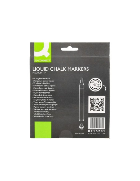 ROTULADOR Q-CON.TIZA LIQUIDA RED.TRAZO 3MM CAJA 8 UD.SURT.