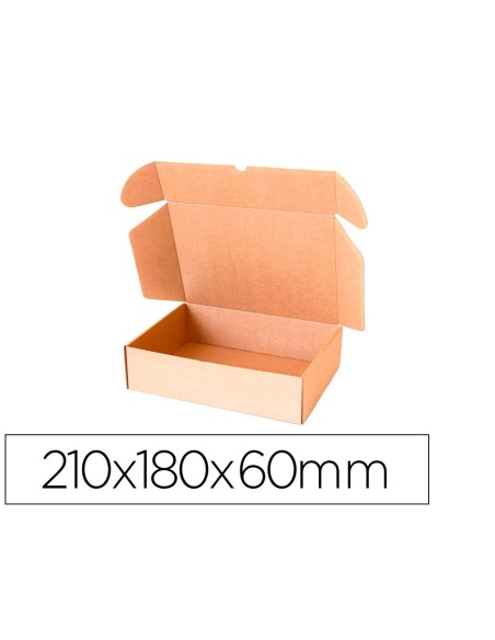 CAJA AUTOMONTABLE Q-CON RECICLADO CANAL SIMPLE 3MM KRAFT 210X180X60MM CAJA AUTOMONTABLE Q-CON RECICLADO CANAL SIMPLE 3MM KRAFT 210X180X60MM