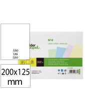 TARJETA ESTUDIAR LISA CARTULINA 170 GR/M2 125X200MM PQ.DE 200 UD.