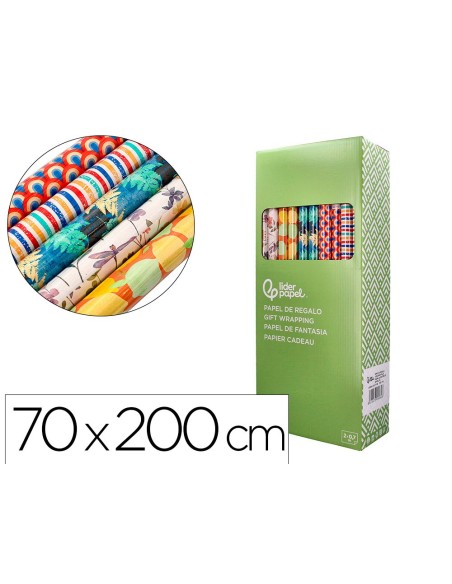 PAPEL REGALO TODO AÑO ROLLO ANCHO 70CM 2MT. 60GR.DISEÑOS SURT.B-2024 PAPEL REGALO TODO AÑO ROLLO ANCHO 70CM 2MT. 60GR.DISEÑOS SURT.B-2024