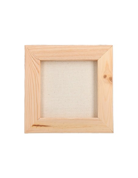 BASTIDOR  LIENZO GRAPADO TRASERO ALGODON 100% 20X20 CM