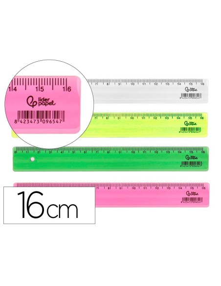 REGLA PLAST.16 CM CUBILETE 100 UD.SURT. REGLA PLAST.16 CM CUBILETE 100 UD.SURT.