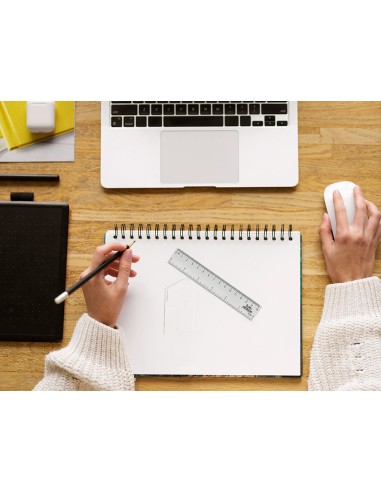 REGLA  PLAST.CRISTAL 15 CM