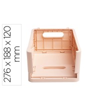 CAJA PLEGABLE EXACOMPTA MIDI SKANDI PP. RECICLADO NUDE 276X188X120MM