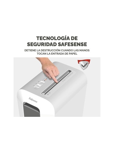 DESTRUCTORA DOC FELLOWES LX65 10H SEG. P4 DESTRUYE GRAPAS CLIPS TJ.