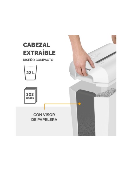 DESTRUCTORA DOC FELLOWES LX65 10H SEG. P4 DESTRUYE GRAPAS CLIPS TJ.