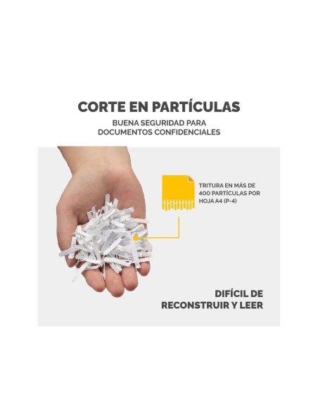 DESTRUCTORA DOC FELLOWES LX25 6H SEG. P4 DESTRUYE GRAPAS CLIPS TJ.