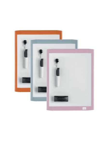 PIZARRA BL.NOBO MAG BORRADOR IMAN ROT. MARCO PASTEL SURT.216X280MM