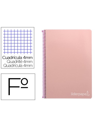 CUADERNO ESP. FL. WITTY T.DURA 80H 75GR 4MM MARGEN ROSA