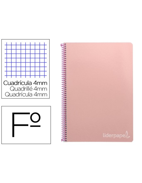 CUADERNO ESP. FL. WITTY T.DURA 80H 75GR 4MM MARGEN ROSA CUADERNO ESP. FL. WITTY T.DURA 80H 75GR 4MM MARGEN ROSA