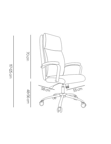 SILLA DIRECCION Q-CON.LEO RESPALDO ALTO REGULABLE. ALTURA SILLA DIRECCION Q-CON.LEO RESPALDO ALTO REGULABLE. ALTURA