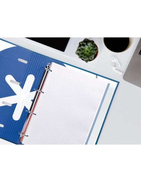 RECAMBIO  A4 200+50H. 90G/M2 5MM4 TAL.B.DE 5 COL.