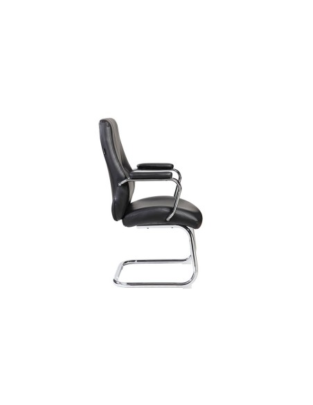 SILLA RD CONFIDENTE BRAZOS FIJOS EST.CROMADA TAPIZADO SIMILPIEL NG. SILLA RD CONFIDENTE BRAZOS FIJOS EST.CROMADA TAPIZADO SIMILPIEL NG.