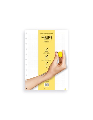 RECAMBIO CUADERNO CARCHIVO INGENIOX A4 50H. DOTS