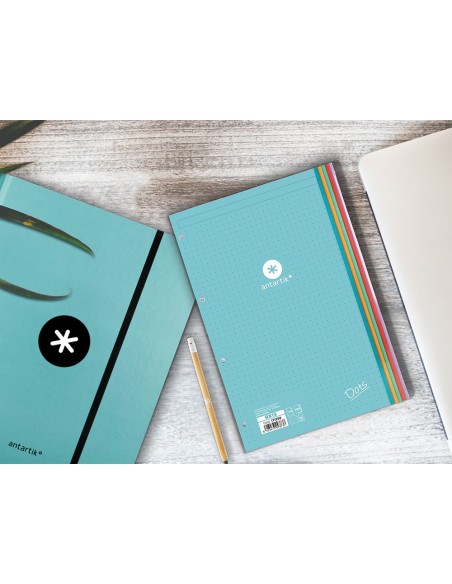 RECAMBIO ANTARTIK A4 100H. 90G/M2 PUNTOS DOTS4 TAL.B.DE 5 COL.