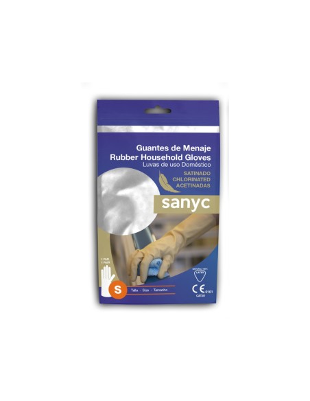 GUANTES LATEX SATINADOS RELIEVE ANTI DESLIZANTE SIN POLVO TALLA PEQ.