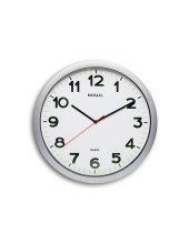 RELOJ MAUL STEP PARED REDONDO 40 CM DIAMETRO ELECTRICO PLATA