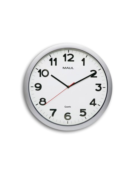 RELOJ MAUL STEP PARED REDONDO 40 CM DIAMETRO ELECTRICO PLATA RELOJ MAUL STEP PARED REDONDO 40 CM DIAMETRO ELECTRICO PLATA
