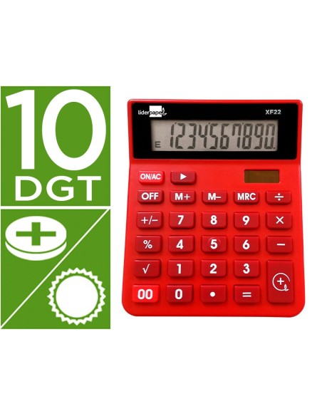 CALCULADORA XF22 10D.SOLAR PILAS RJ. 127X105X24MM CALCULADORA XF22 10D.SOLAR PILAS RJ. 127X105X24MM