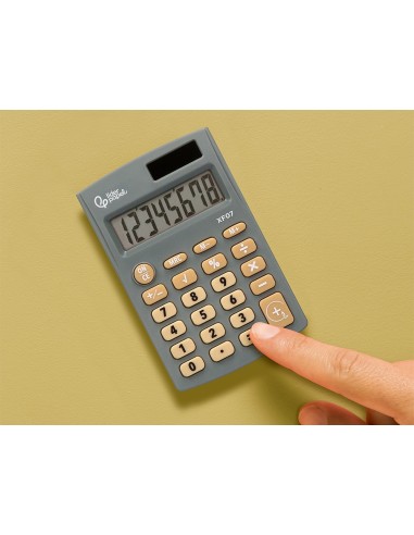 CALCULADORA  BOLSILLO XF07 8D.SOLAR PILAS GRIS 98X62X8MM CALCULADORA  BOLSILLO XF07 8D.SOLAR PILAS GRIS 98X62X8MM